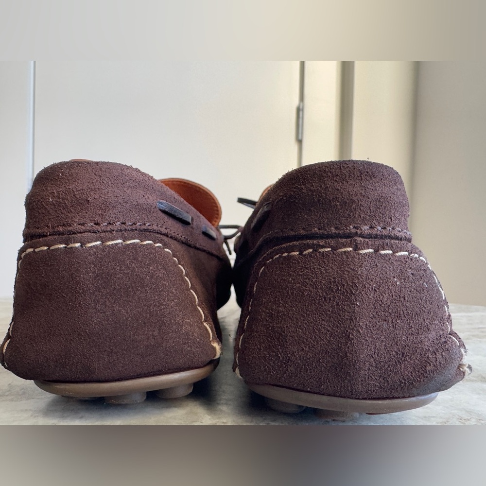 SID MASHBURN Suede Driving Moccasins Shoes Loafers Brown $450 Drivers Mocs 11 - Picture 6 of 11